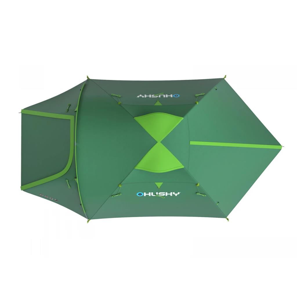 Bizon 3 Plus 3 Kişilik Çadır - Yeşil - Husky