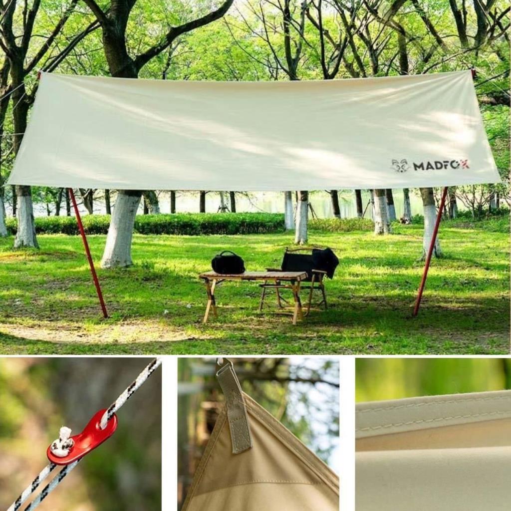 Çadır Brandası - Madfox - Güneş ve Rüzgar Koruma - OEM Kanvas Tarp 4*3 mt