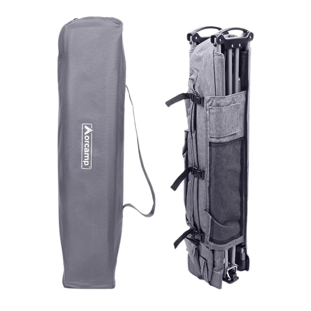 Letto Katlanabilir Kamp Yatağı & Kampet - Orcamp -Cepli - Gri - OUT-2361