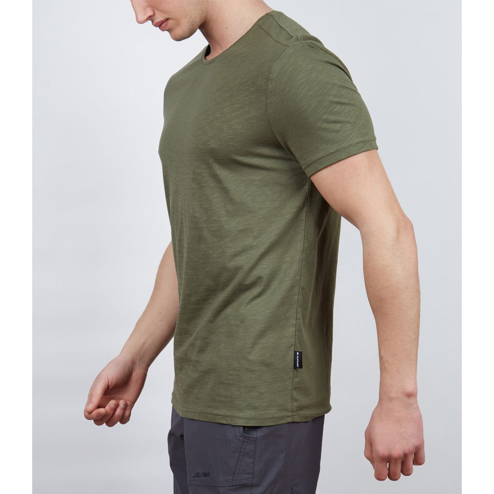 Alpinist Basic Erkek Pamuklu T-Shirt Haki (600400)