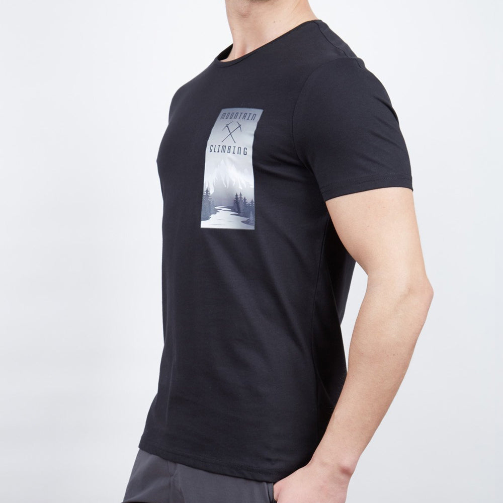 Alpinist Lex Erkek T-Shirt Siyah