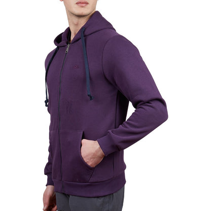 Alpinist Covert Tam Fermuarlı Erkek Sweatshirt Mürdüm (600501)