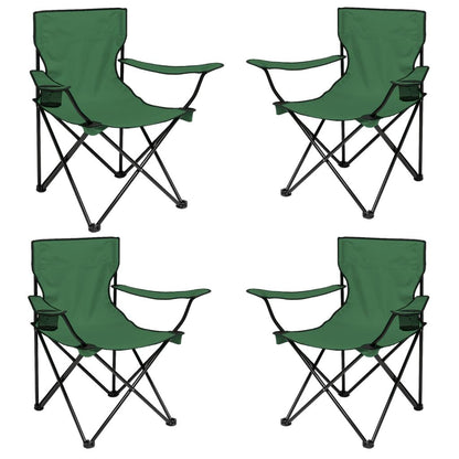 4 Adet Katlanır Kamp Sandalyesi - Piknik Plaj Sandalyesi - (DY.001) - Haki - Taşıma Çantalı