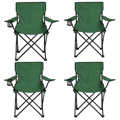 4 Adet Katlanır Kamp Sandalyesi - Piknik Plaj Sandalyesi - (DY.001) - Haki - Taşıma Çantalı