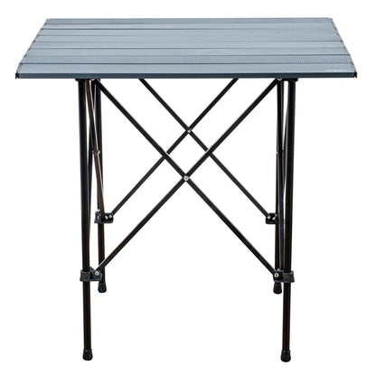 4 Adet Katlanır Kamp Sandalyesi ve Alüminyum Masa Seti - Rock Dark - Buğday - Taşıma Çantalı