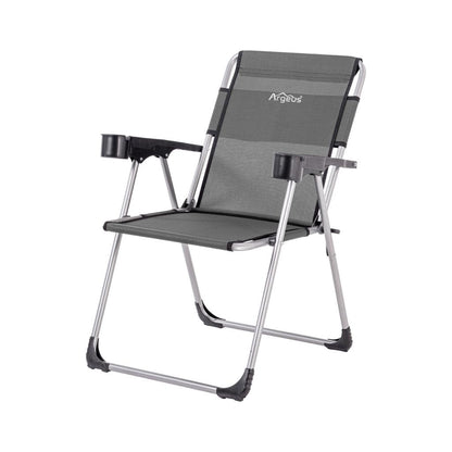 4 Adet Katlanır Kamp Sandalyesi ve Masa Seti - Rock - Antrasit - Bardaklıklı - 140 KG