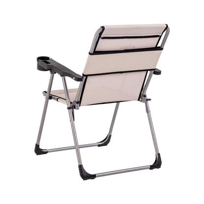 4 Adet Katlanır Kamp Sandalyesi ve Masa Seti - Rock - Bozkır - Bardaklıklı - 140 KG