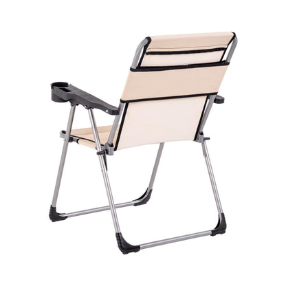 4 Adet Katlanır Kamp Sandalyesi ve Masa Seti - Rock - Kapadokya - Bardaklıklı - 140 KG