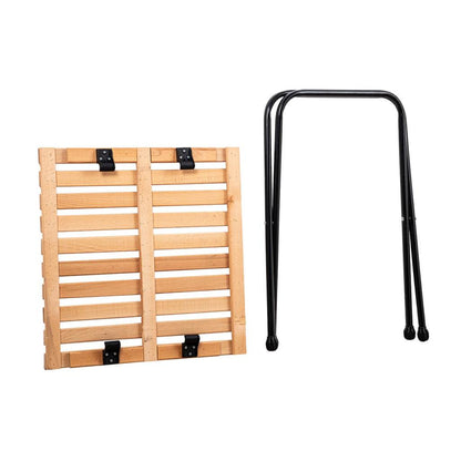 4 Adet Katlanır Kamp Sandalyesi ve Masa Seti - Rock - Kül Gri / Bej - Bardaklıklı - 140 KG