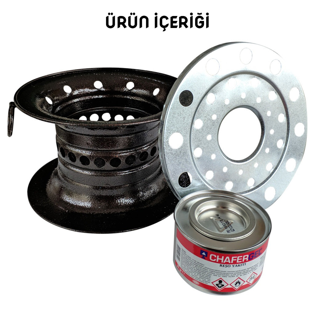 Argeus Jel Yakıtlı Osmanlı Ocağı Kırmızı