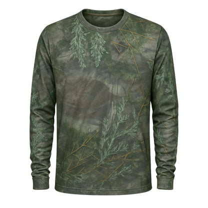 Adaçayı Orman Desenli Mikrofiber Sweatshirt - Avcı Sweatshirt - Hızlı Kurur