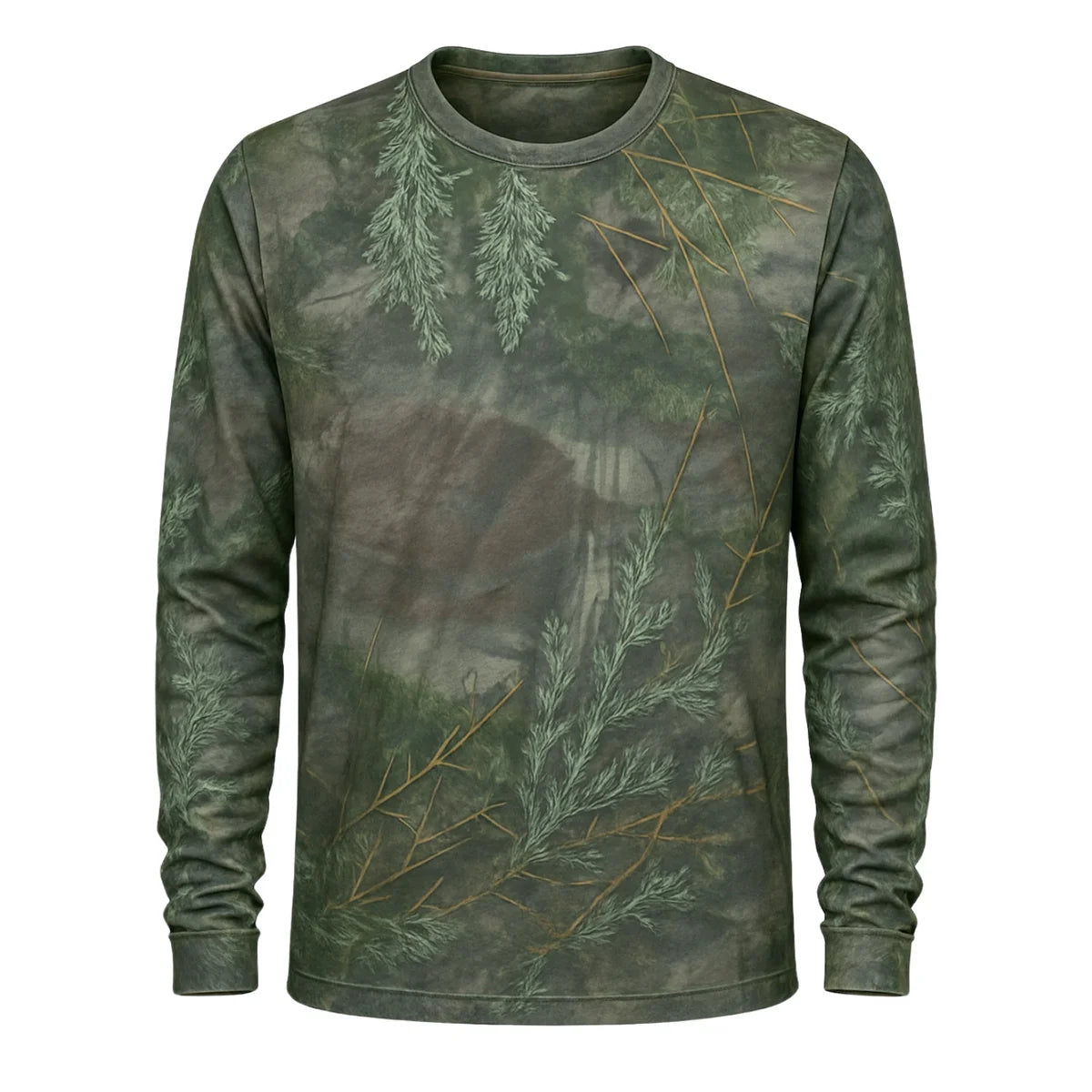 Adaçayı Orman Desenli Mikrofiber Sweatshirt - Avcı Sweatshirt - Hızlı Kurur