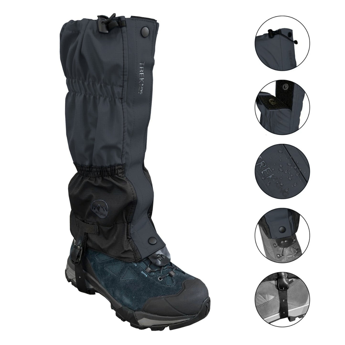 Argeus Trekking Pace Outdoor Tozluk Gri-Siyah