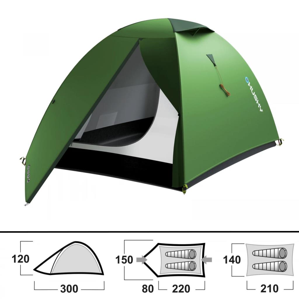 Bret 2 Kişilik Çadır - Yeşil - Husky