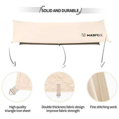 Çadır Brandası - Madfox - Güneş ve Rüzgar Koruma - OEM Kanvas Tarp 4*3 mt