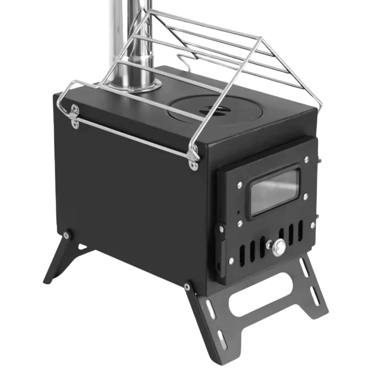 Çadır Sobası - Madfox x Woodlander - Portatif Katlanabilir - Siyah - 547308