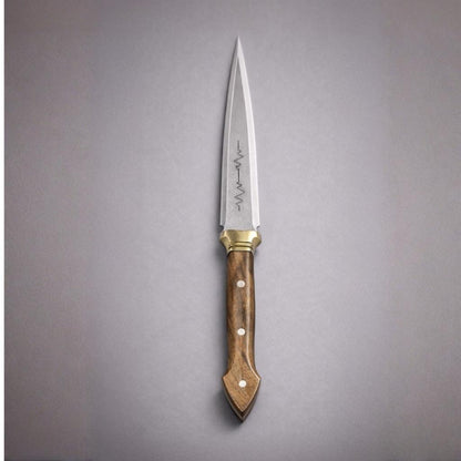 Çift Ağızlı Çerkez Bıçağı - Deri Kılıflı - Ahşap Sap - Küçük