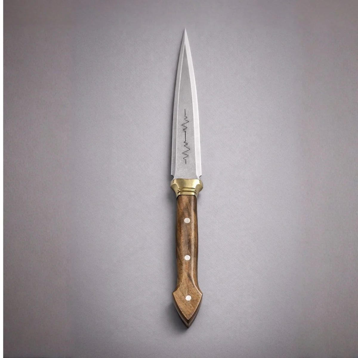 Çift Ağızlı Çerkez Bıçağı - Deri Kılıflı - Ahşap Sap - Küçük