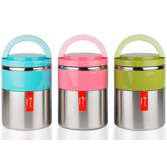 Çiftli Yemek Termosu - Sefer Tası - Inox - Penguen - Mavi (PNG-1302)