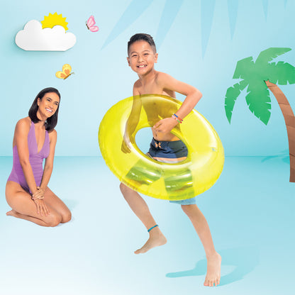 Çocuk Yüzme Simidi - Intex - Şeffaf Jumbo - Yeşil - 76 cm (59260)