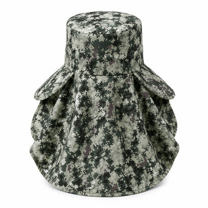 Ense Korumalı Outdoor Şapka - Maskeli - Dijital Kamuflaj (M-2)- Savex