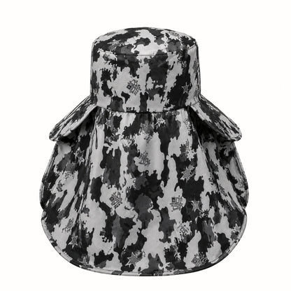 Ense Korumalı Outdoor Şapka - Maskeli - Kamuflaj (M-5)- Savex