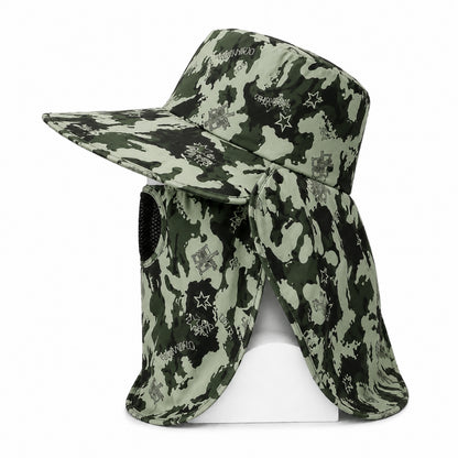 Ense Korumalı Outdoor Şapka - Maskeli - Kamuflaj (M-6)- Savex