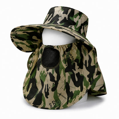 Ense Korumalı Outdoor Şapka - Maskeli - Kamuflaj (M-8)- Savex