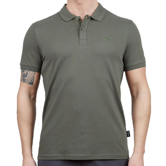 Erkek Polo Yaka Tişört - Pamuklu Spor Tişört - Stratus - Haki (600303)