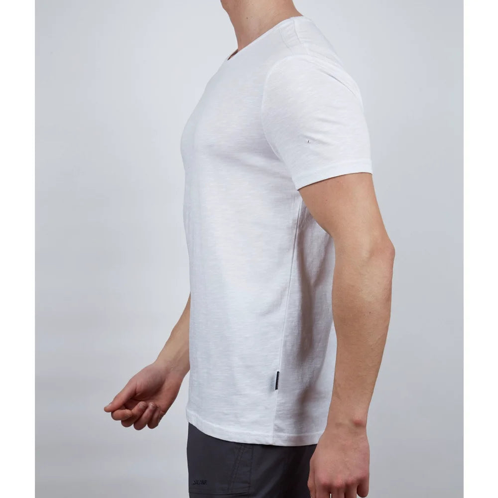 Erkek Tişört - Pamuklu Spor Tişört - Basic - Beyaz (600400)