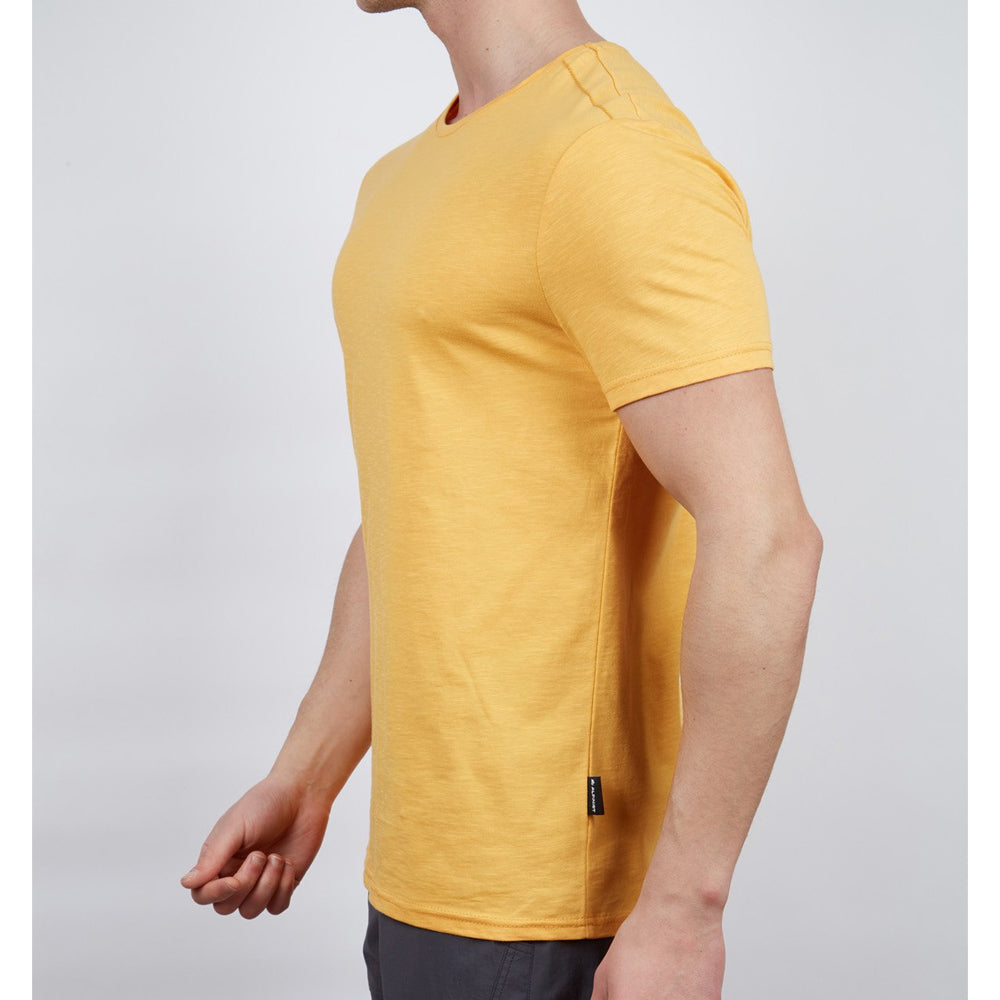 Erkek Tişört - Pamuklu Spor Tişört - Basic - Hardal (600400)