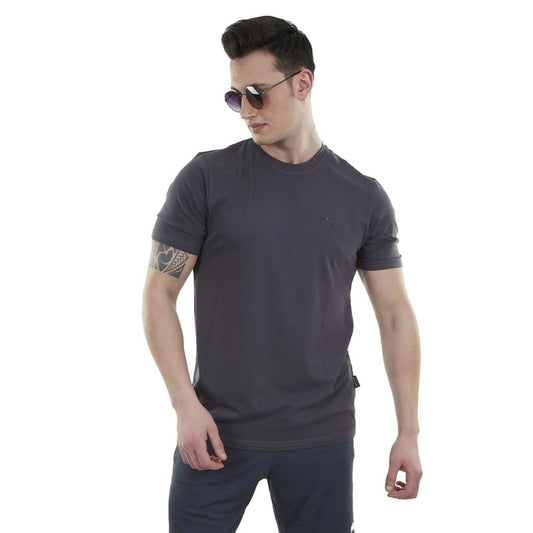 Erkek Tişört - Pamuklu Spor Tişört - Lucid - Antrasit (600616)