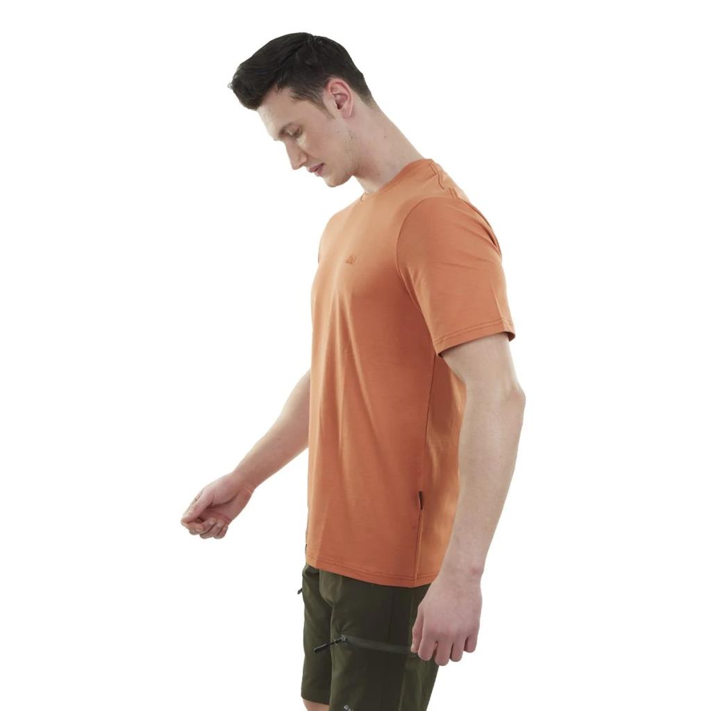 Erkek Tişört - Pamuklu Spor Tişört - Lucid - Kiremit (600616)