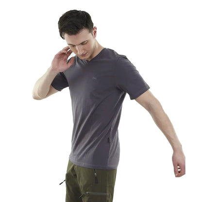 Erkek Tişört - Pamuklu Spor Tişört - Vortex - Antrasit