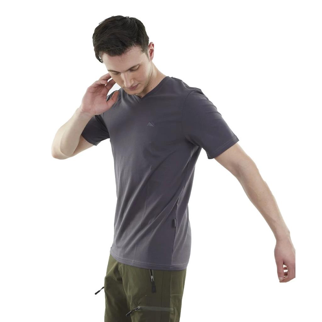 Erkek Tişört - Pamuklu Spor Tişört - Vortex - Antrasit