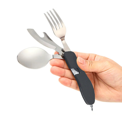 Kamp Çatal&Kaşık&Bıçak Seti - Orcamp - Siyah (OUT-1350)