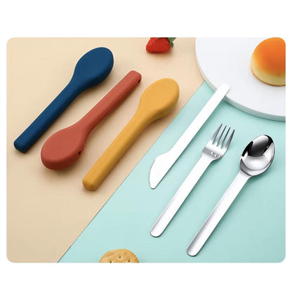 Kamp Çatal&Kaşık&Bıçak Seti - Seyahat Seti - Orcamp - Mavi (OUT-1970)