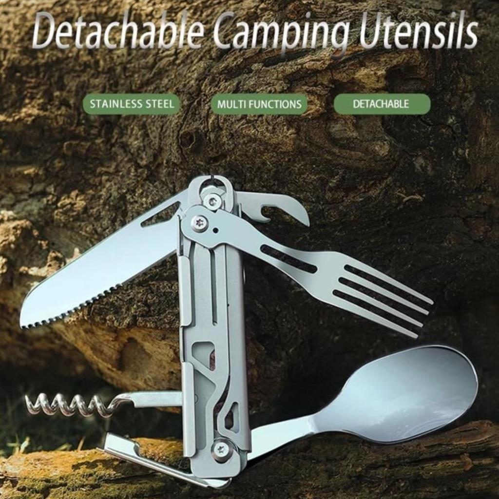 Kamp Çatal&Kaşık&Bıçak Tirbüşon Set - Grand Harvest - GHKS002