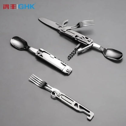 Kamp Çatal&Kaşık&Bıçak Tirbüşon Set - Grand Harvest - GHKS002