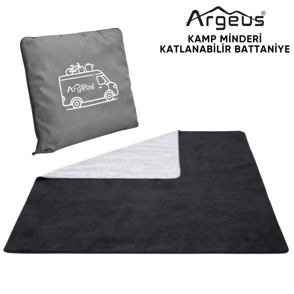 Kamp Minderi & Katlanabilir Polar Kamp Battaniyesi - Argeus - Gri
