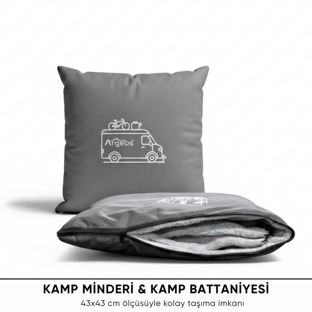 Kamp Minderi & Katlanabilir Polar Kamp Battaniyesi - Argeus - Gri
