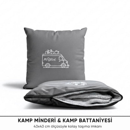 Kamp Minderi & Katlanabilir Polar Kamp Battaniyesi - Argeus - Gri