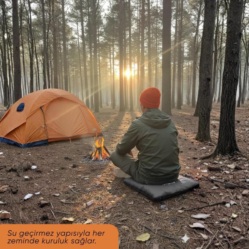 Kamp Minderi & Katlanabilir Polar Kamp Battaniyesi - Argeus - Gri