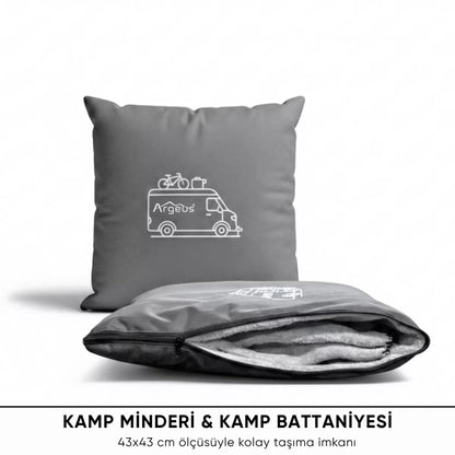 Kamp Minderi & Katlanabilir Polar Kamp Battaniyesi - Argeus - Gri