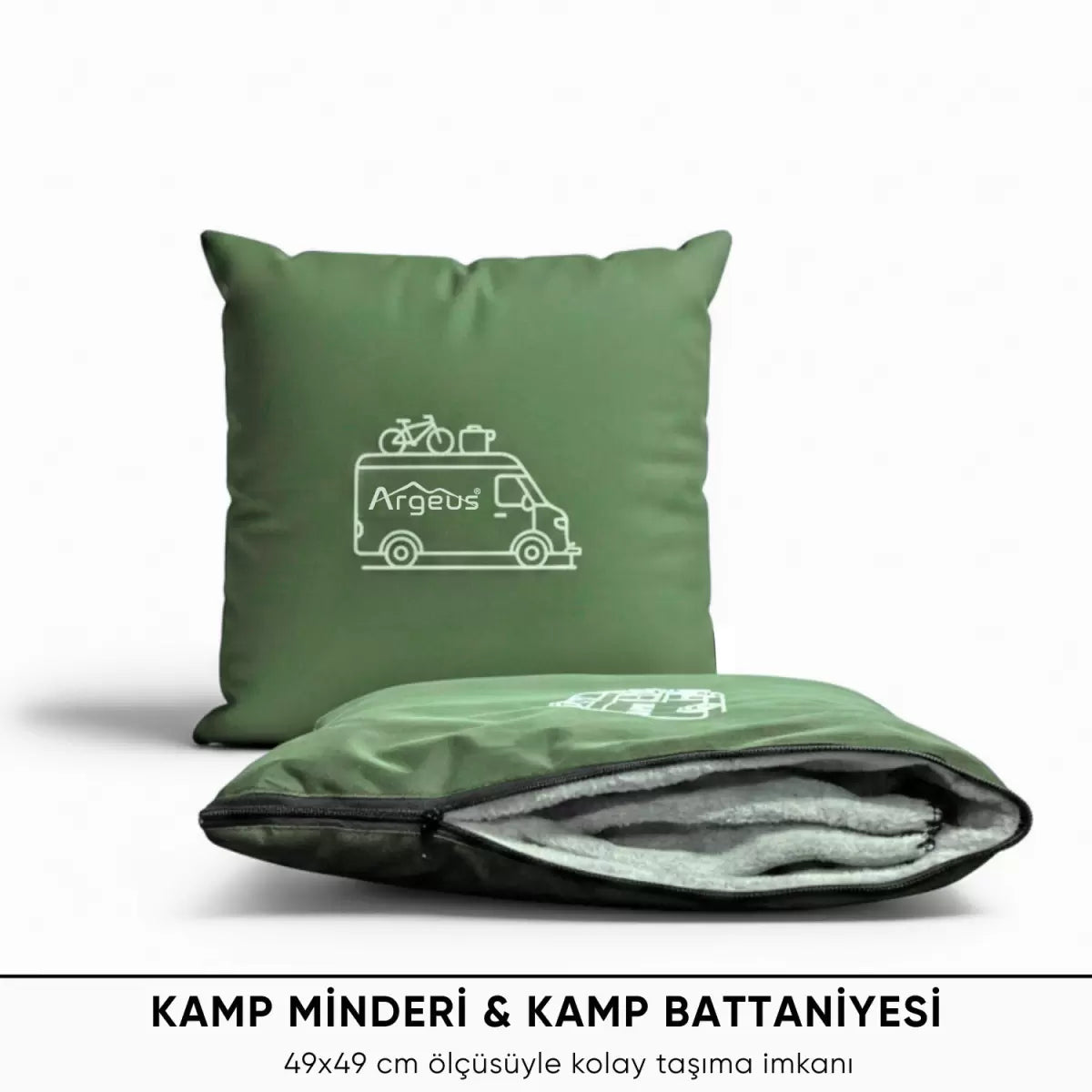 Kamp Minderi & Katlanabilir Polar Kamp Battaniyesi - Argeus - Yeşil
