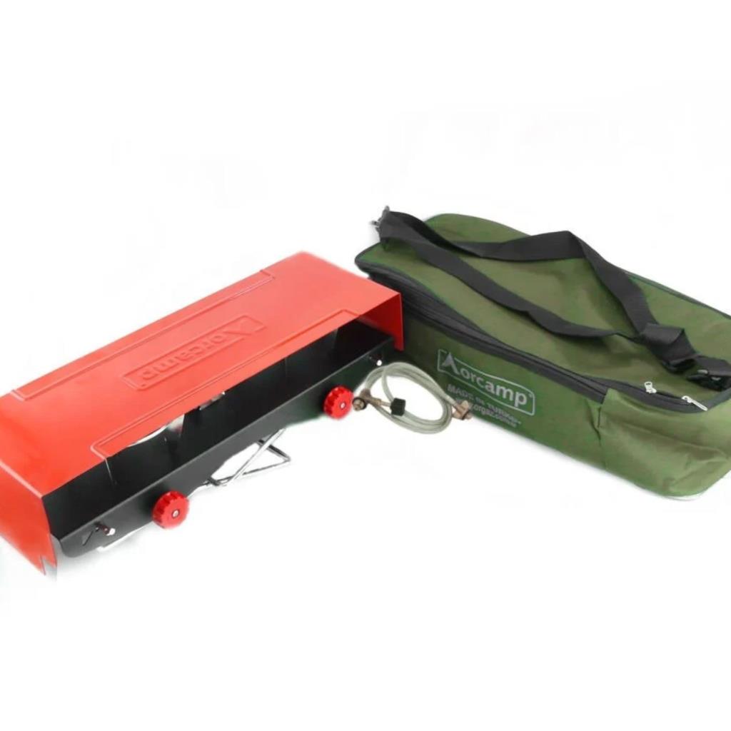 Katlanabilir Ayaklı İkili Yer Tipi Kamp Ocak - Çantalı (K-629)