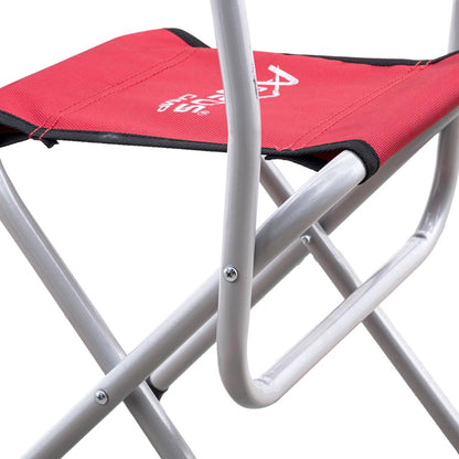 Katlanabilir Balıkçı Kamp Taburesi - Arkalıklı - Kırmızı (19019)
