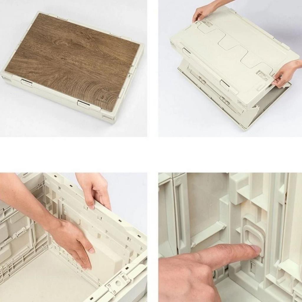 Katlanabilir Kamp Saklama Kutusu - 60  LT - Madfox - Haki - 547304