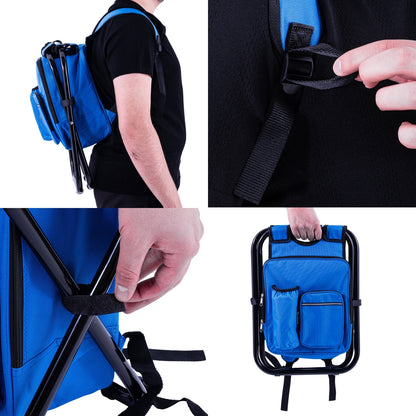 Katlanabilir Soğutuculu Sırt Çantalı Tabure - Argeus ChillPack - Mavi