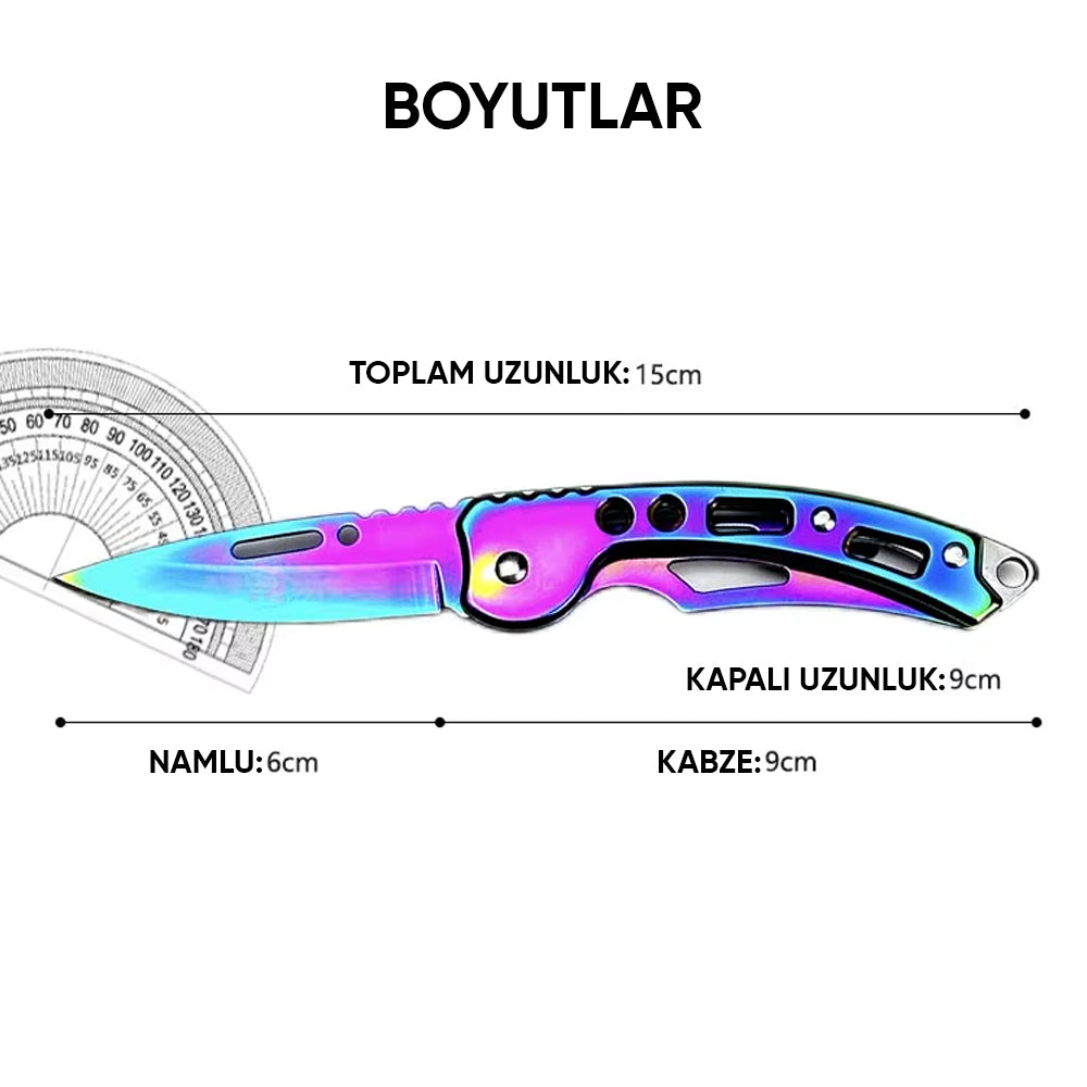 Katlanır Cep Çakısı - Kemer Klipsli - SDR-10X - Hologram